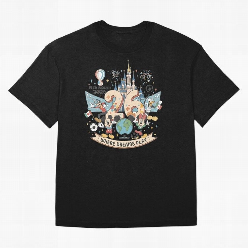 Dreamland Football 26 Shirt | Cute Cartoon Global Celebration Tee Classic T-Shirt Celebrate the Next Chapter of Global Football Passion for FIFA World Cup 2026 Group Stage, Driven by Messi, Neymar and Mbappe, Netherlands, Game Day Rituals, Football