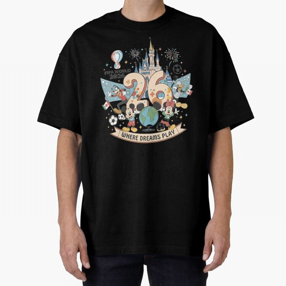 Dreamland Football 26 Shirt | Cute Cartoon Global Celebration Tee Classic T-Shirt Celebrate the Next Chapter of Global Football Passion for FIFA World Cup 2026 Group Stage, Driven by Messi, Neymar and Mbappe, Netherlands, Game Day Rituals, Football