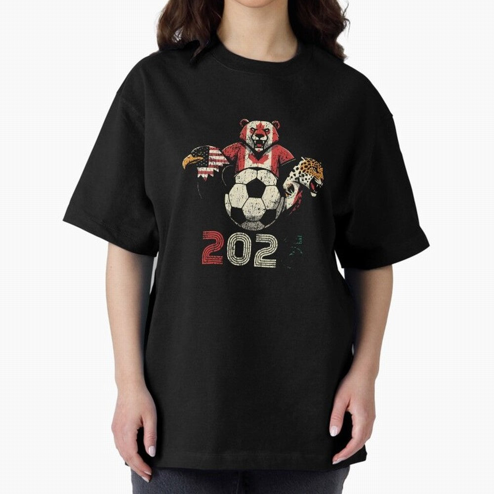 United 2026 Soccer Mascots North America Tournament T-Shirt_83157189 Classic T-Shirt Back the Journey through FIFA World Cup 2026 USA Canada Mexico Made for Messi, Neymar and Mbappe, England and Germany Energy, Stadium Chants, National Pride,