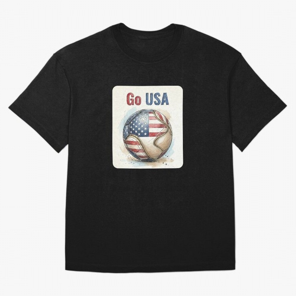 Go USA Soccer Ball Flag | American Football Fan Graphic Tee Classic T-Shirt Show Fan Pride Across FIFA World Cup 2026 USA Canada Mexico Built around Cristiano Ronaldo, Spain Energy, Fan Favorite Moments, National Team Passion, Big Match Drama and
