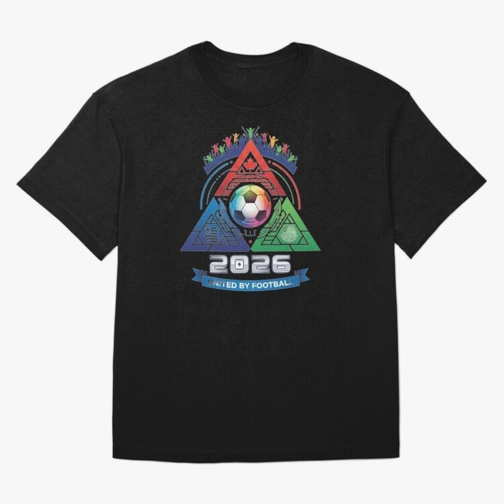 Triangular United by Football World Cup 2026 Emblem Classic T-Shirt Create Global Football Passion for FIFA World Cup 2026, Highlighting Cristiano Ronaldo, Haaland and CR7, England and Germany, Soccer Culture, Superstar Moments, National Team