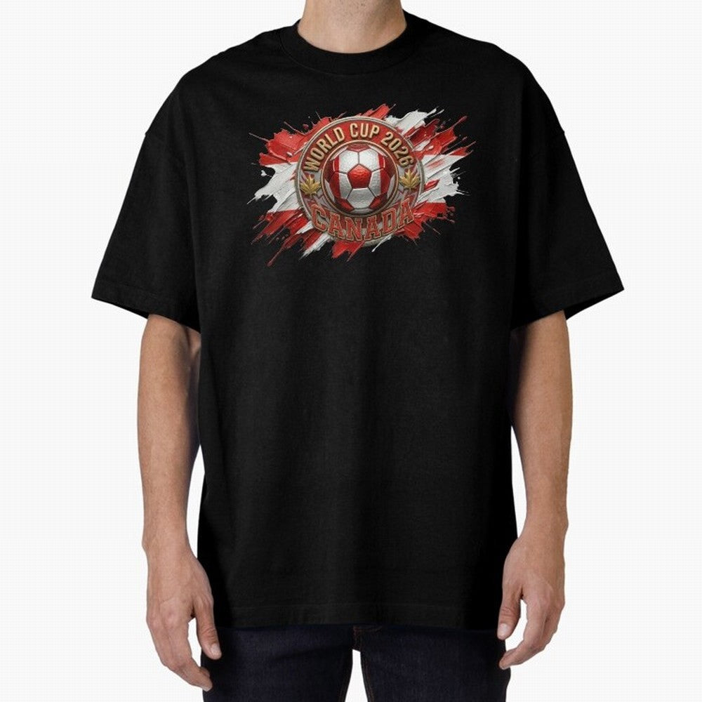 World Cup 2026 Canada Soccer Ball Paint Splash Classic T-Shirt Enjoy Match Day Hype around FIFA World Cup 2026, Haaland, Argentina, France and Brazil, Tournament Hype, Historic Matchups, Family Viewing Parties and Global Sports Pride; Great for