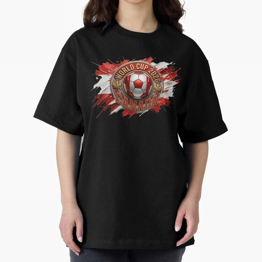 World Cup 2026 Canada Soccer Ball Paint Splash Classic T-Shirt Enjoy Match Day Hype around FIFA World Cup 2026, Haaland, Argentina, France and Brazil, Tournament Hype, Historic Matchups, Family Viewing Parties and Global Sports Pride; Great for