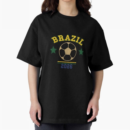 Brazil 2026 ¡ª Vintage Soccer Tee Classic T-Shirt Show Love for Legendary Goals in FIFA World Cup 2026 USA Canada Mexico for Fans of Cristiano Ronaldo and Argentina, France and Brazil, Bringing Retro Football Energy, Iconic Rivalries, Trophy Chase