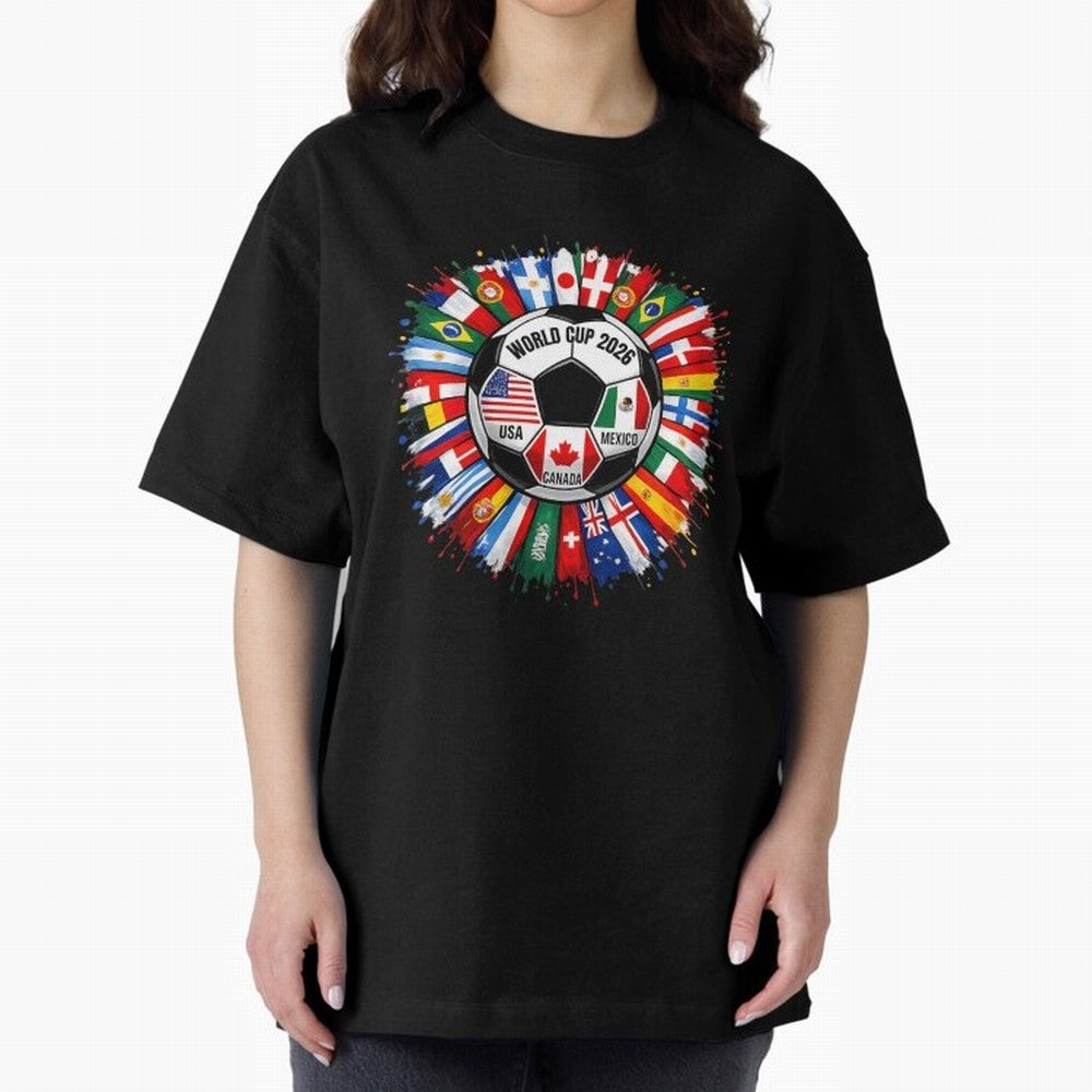 World Cup 2026 Shirt Soccer Tournament Fan Design International Flags Football Graphic Tee Sports Lover Gift Classic T-Shirt Fuel the FIFA World Cup 2026 Journey through Messi, Neymar and Mbappe Highlights, Spain Pride, Game Day Rituals, Football