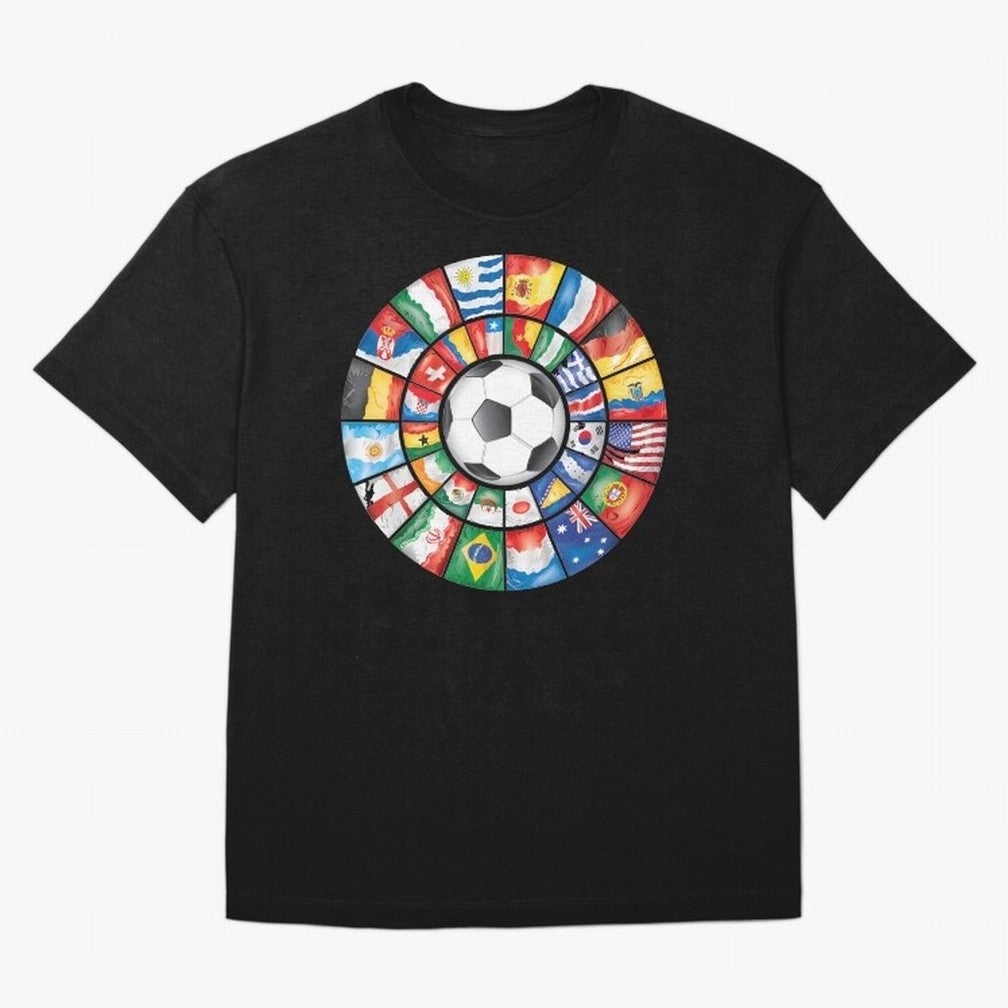 International Football Classic T-Shirt Show Up for the Glory of FIFA World Cup 2026 Group Stage Spirit, Made for France and Portugal, Messi, Neymar and Mbappe, Championship Spirit, Famous Goals, Roaring Crowds and International Football Unity;