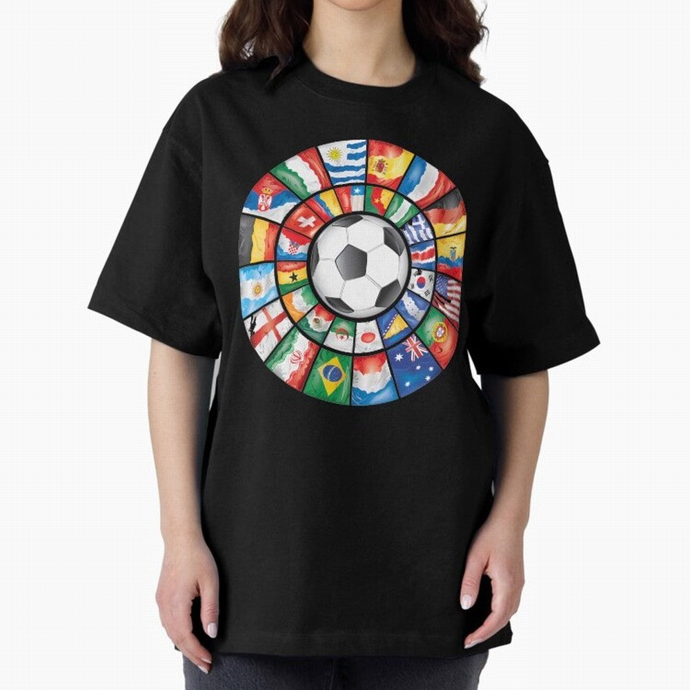 International Football Classic T-Shirt Show Up for the Glory of FIFA World Cup 2026 Group Stage Spirit, Made for France and Portugal, Messi, Neymar and Mbappe, Championship Spirit, Famous Goals, Roaring Crowds and International Football Unity;