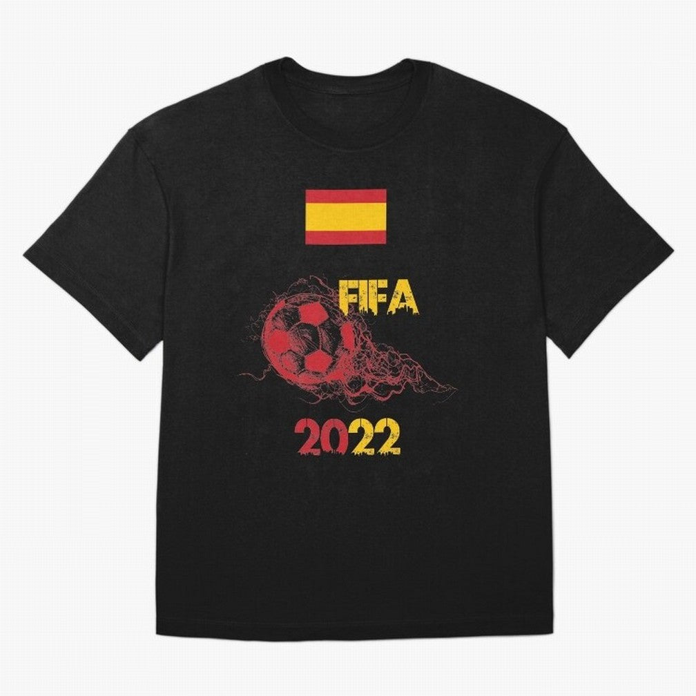 World Cup Qatar 2022 Ispanya Classic T-Shirt Wear the Spirit of FIFA World Cup 2026 Driven by Messi and Cristiano Ronaldo, England, France and Netherlands Energy, Football History, Final Match Energy, Crowd Noise and Once in a Lifetime Moments;