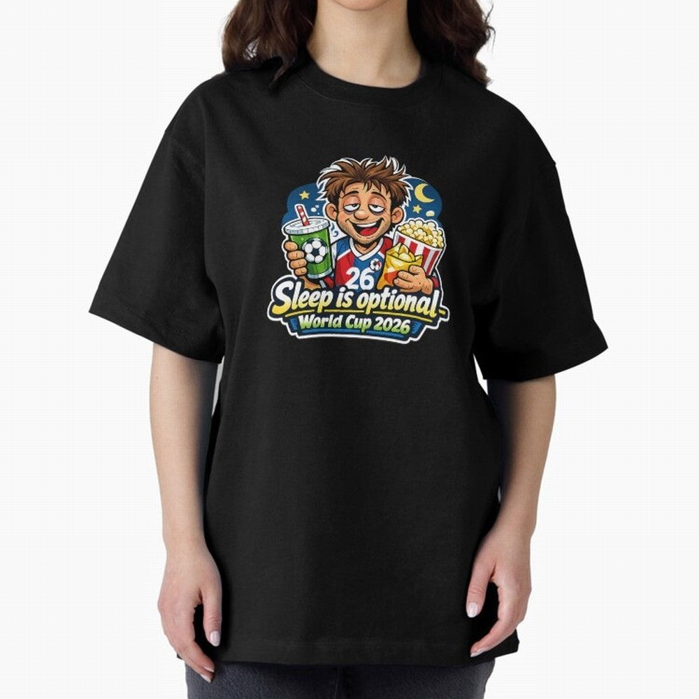 Sleep Is Optional ¨C World Cup 2026 Funny Soccer Fan Night Design Classic T-Shirt Show Love for Legendary Goals in FIFA World Cup 2026 Group Stage Spirit, Capturing France, Messi, Soccer Culture, Superstar Moments, National Team Dreams and