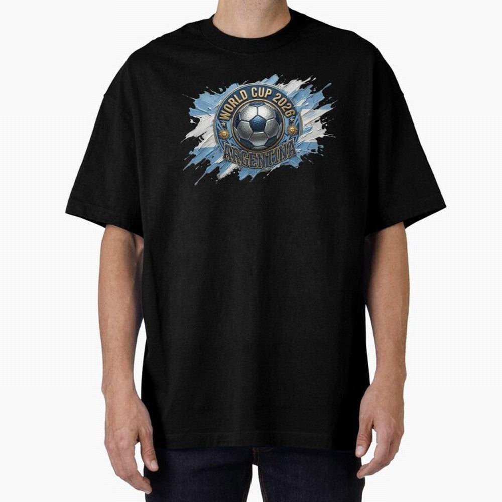 World Cup 2026 Argentina Soccer Ball Paint Splash Classic T-Shirt Celebrate National Team Dreams in FIFA World Cup 2026 for Fans of Cristiano Ronaldo, Haaland and CR7 and France, Bringing Football History, Final Match Energy, Crowd Noise and Once