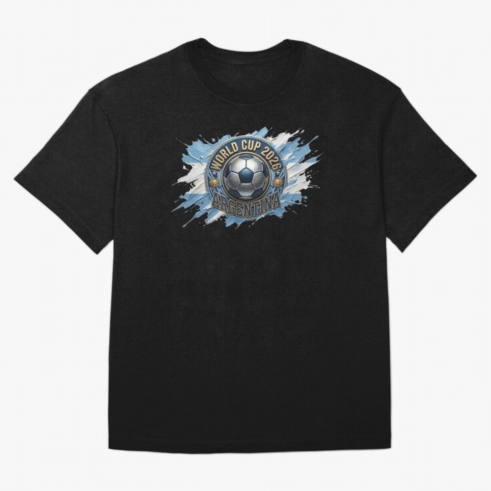 World Cup 2026 Argentina Soccer Ball Paint Splash Classic T-Shirt Celebrate National Team Dreams in FIFA World Cup 2026 for Fans of Cristiano Ronaldo, Haaland and CR7 and France, Bringing Football History, Final Match Energy, Crowd Noise and Once