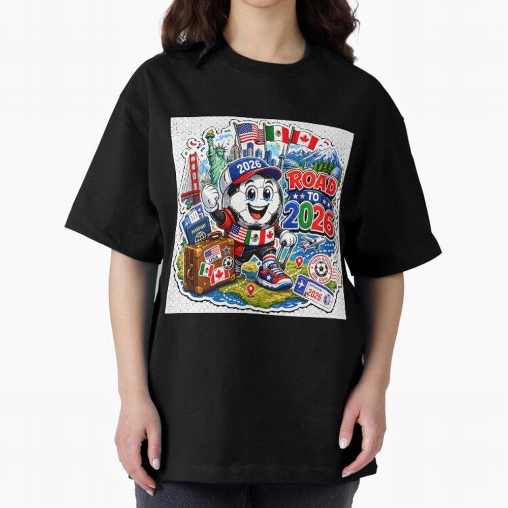 Road to 2026 Football Travel Classic T-Shirt Celebrate Fan Culture around FIFA World Cup 2026 USA Canada Mexico Spirit, Driven by France and Portugal, CR7 and Messi, Tournament Hype, Historic Matchups, Family Viewing Parties and Global Sports