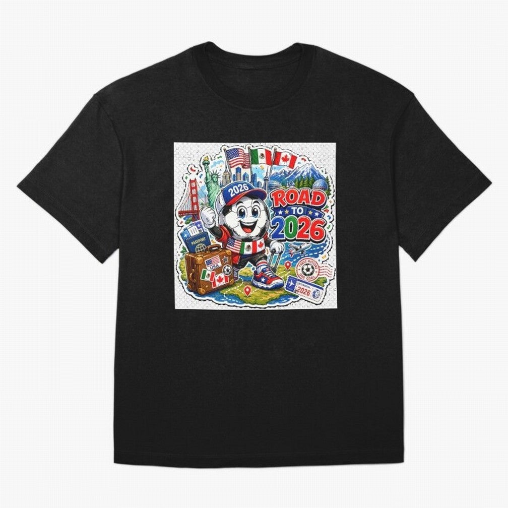 Road to 2026 Football Travel Classic T-Shirt Celebrate Fan Culture around FIFA World Cup 2026 USA Canada Mexico Spirit, Driven by France and Portugal, CR7 and Messi, Tournament Hype, Historic Matchups, Family Viewing Parties and Global Sports