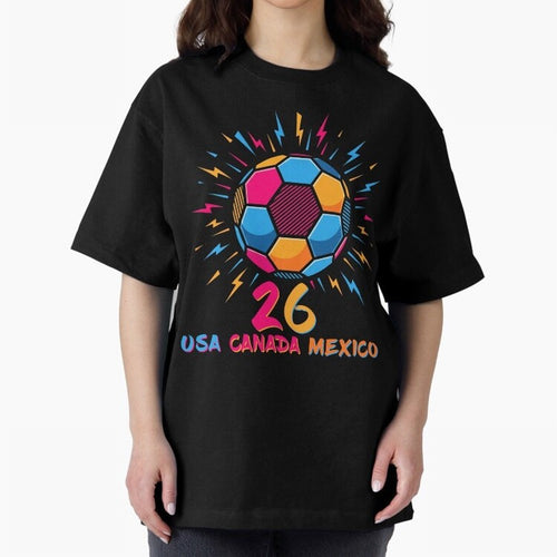 2026 Colorful Soccer Ball USA Canada Mexico 26 Classic T-Shirt Bring Trophy Dreams to Match Day Hype around FIFA World Cup 2026, Messi, Neymar and Mbappe, Germany, Tournament Hype, Historic Matchups, Family Viewing Parties and Global Sports Pride;