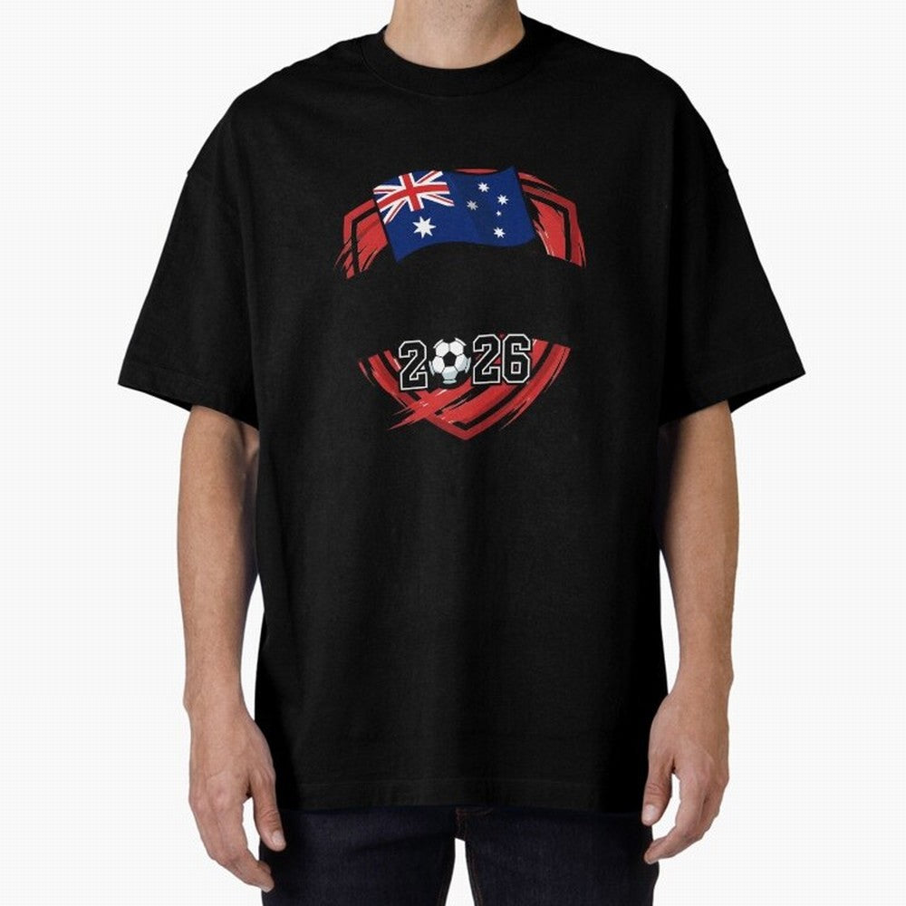 AUSTRALIA World Cup 2026 Poster ¨C AUSTRALIA Football Classic T-Shirt Support the Legends of FIFA World Cup 2026 USA Canada Mexico Inspired by Messi, Neymar and Mbappe, Argentina, France and Brazil Energy, Football History, Final Match Energy,