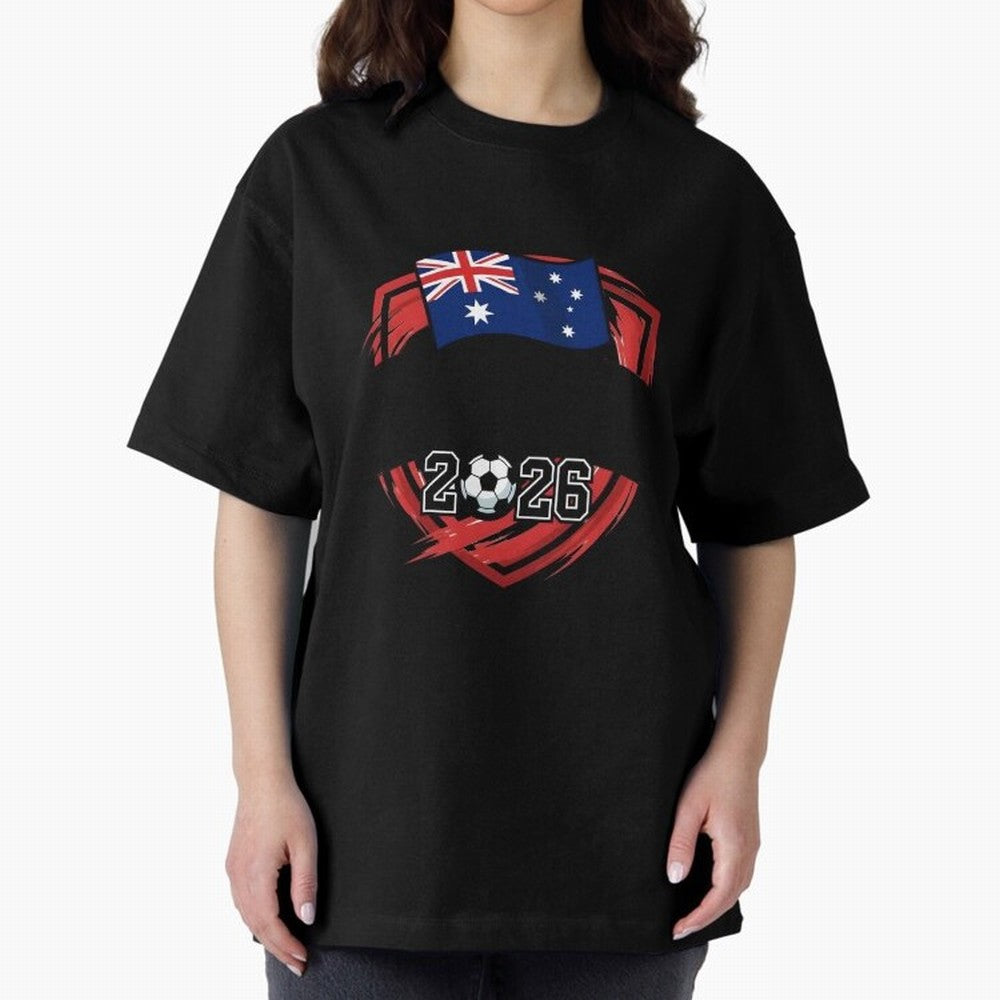 AUSTRALIA World Cup 2026 Poster ¨C AUSTRALIA Football Classic T-Shirt Support the Legends of FIFA World Cup 2026 USA Canada Mexico Inspired by Messi, Neymar and Mbappe, Argentina, France and Brazil Energy, Football History, Final Match Energy,
