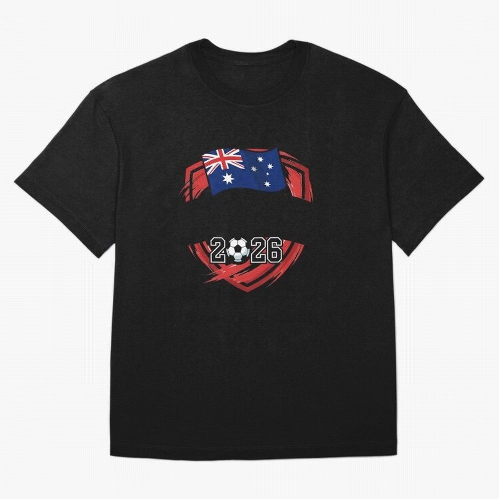 AUSTRALIA World Cup 2026 Poster ¨C AUSTRALIA Football Classic T-Shirt Support the Legends of FIFA World Cup 2026 USA Canada Mexico Inspired by Messi, Neymar and Mbappe, Argentina, France and Brazil Energy, Football History, Final Match Energy,