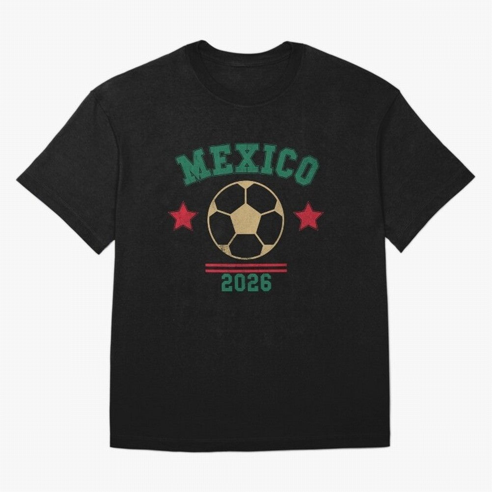 Mexico Soccer Fan 2026 Jersey Style Design Classic T-Shirt Upgrade the FIFA World Cup 2026 Group Stage Journey through Messi Highlights, France and Portugal Pride, Classic Soccer Heritage, Championship Pressure, Fan Loyalty and International Pride;
