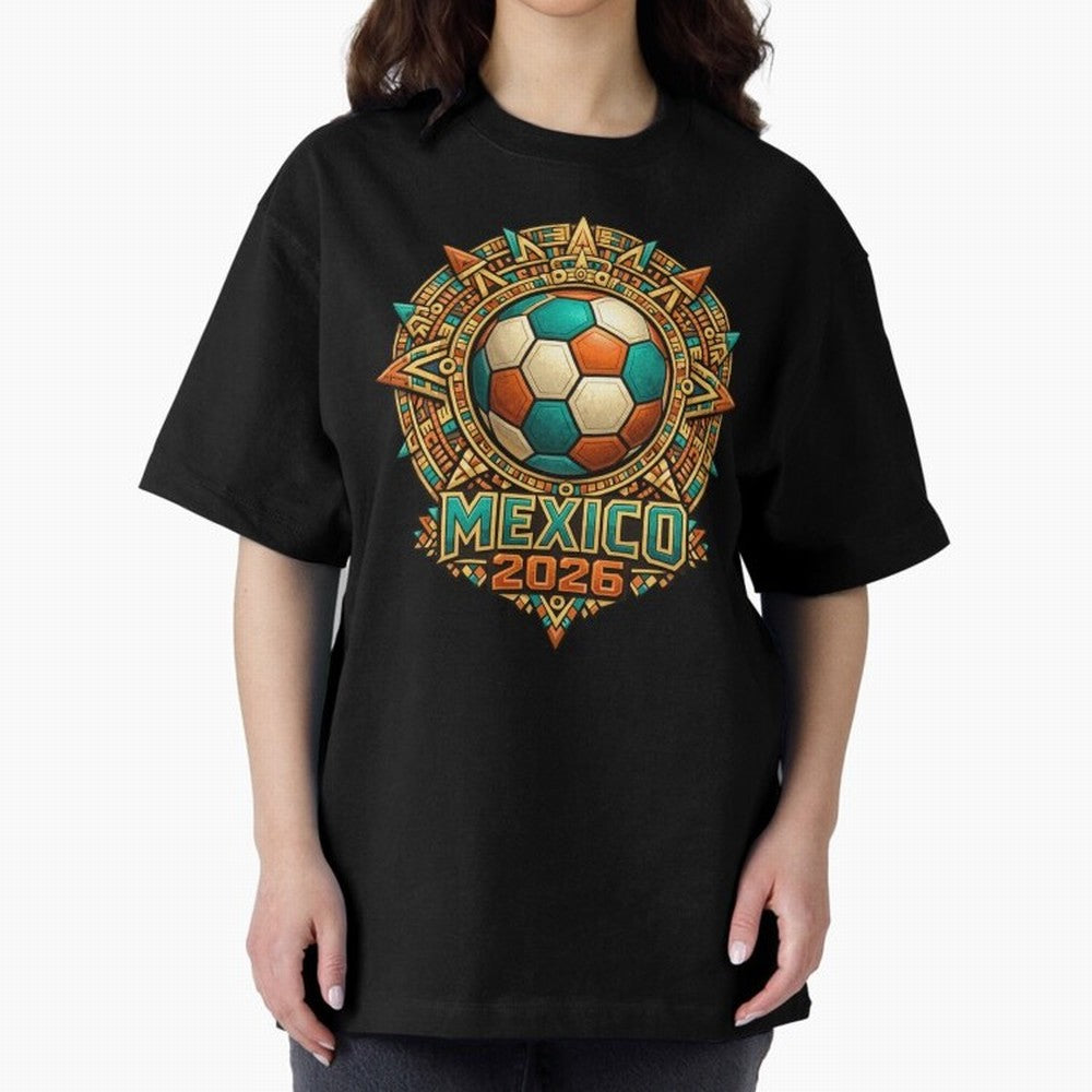 Mexico 2026 World Cup T-Shirt - Aztec Soccer Design - Mexican Heritage Football Tee Classic T-Shirt Show Match Day Excitement for the FIFA World Cup 2026 Journey through CR7 Highlights, England and Germany Pride, Soccer Culture, Superstar Moments,