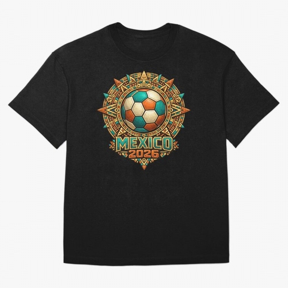 Mexico 2026 World Cup T-Shirt - Aztec Soccer Design - Mexican Heritage Football Tee Classic T-Shirt Show Match Day Excitement for the FIFA World Cup 2026 Journey through CR7 Highlights, England and Germany Pride, Soccer Culture, Superstar Moments,