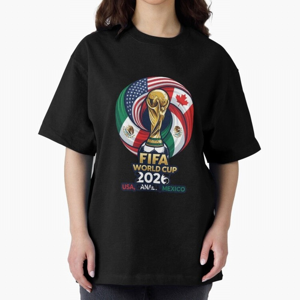 Glossy Host Nations Trophy Shield Classic T-Shirt Celebrate Classic Football Spirit in Match Day Hype around FIFA World Cup 2026, Haaland, Argentina, France and Brazil, Vintage Soccer Flavor, Modern Football Stars, National Flags and Final Night