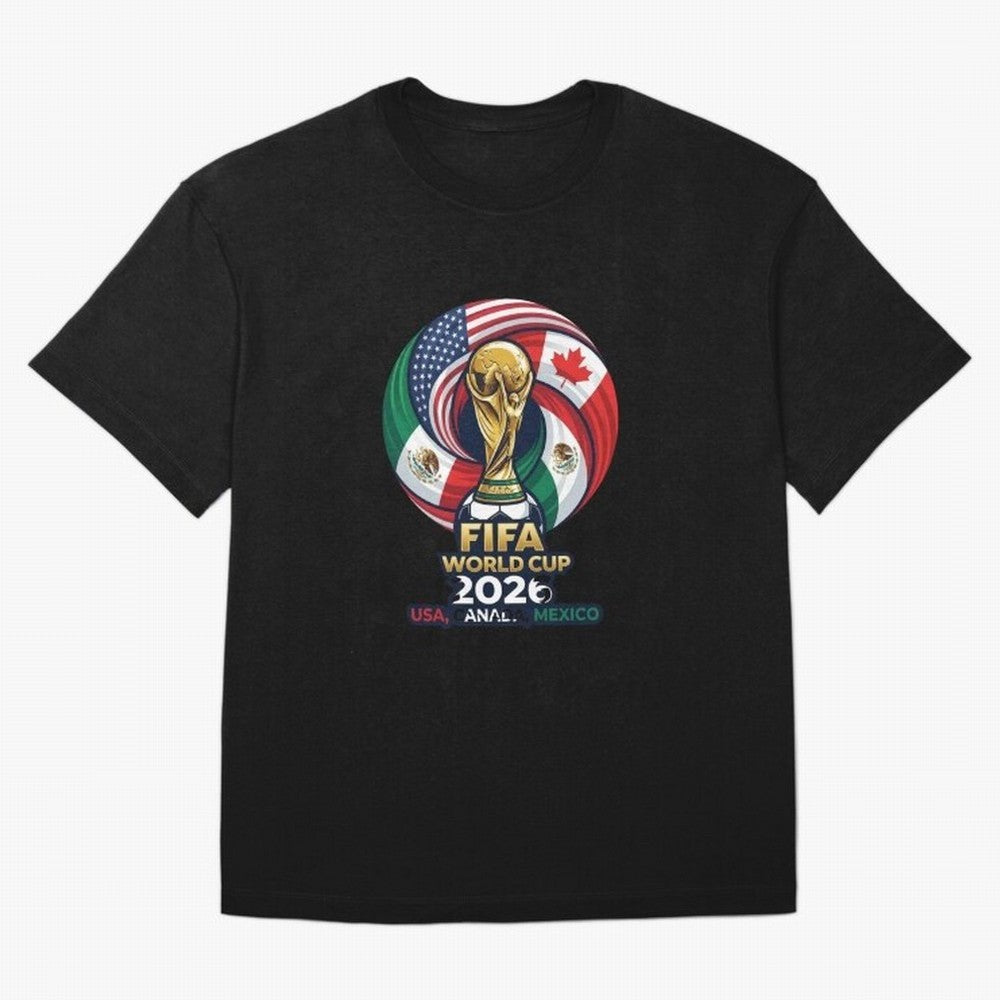 Glossy Host Nations Trophy Shield Classic T-Shirt Celebrate Classic Football Spirit in Match Day Hype around FIFA World Cup 2026, Haaland, Argentina, France and Brazil, Vintage Soccer Flavor, Modern Football Stars, National Flags and Final Night