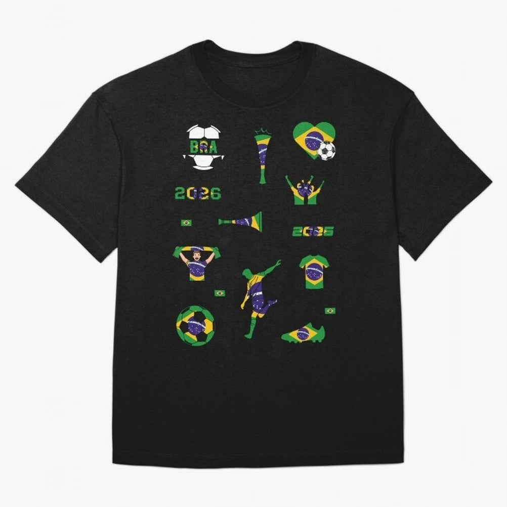 Brazil 2026 Soccer Collection Classic T-Shirt Bring Legendary Rivalry Energy to the FIFA World Cup 2026 Group Stage Journey through Haaland Highlights, Argentina, France and Brazil Pride, Football History, Final Match Energy, Crowd Noise and Once