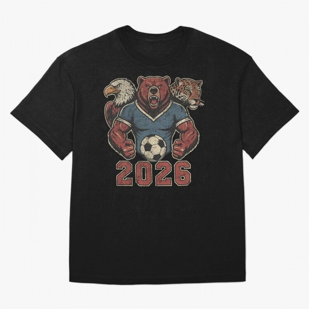 World Cup 2026 Host Mascots | USA Canada Mexico Soccer Classic T-Shirt Celebrate Supporters United by Match Day Hype around FIFA World Cup 2026, Haaland and Mbappe, Spain and Netherlands, Retro Football Energy, Iconic Rivalries, Trophy Chase Drama
