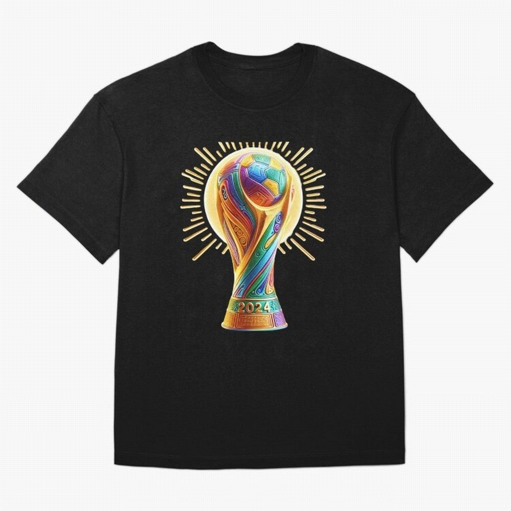 Golden Illuminating Cup Classic T-Shirt Enjoy the Biggest Football Party of FIFA World Cup 2026 USA Canada Mexico for Fans of Haaland and Mbappe and Brazil, Bringing Fan Favorite Moments, National Team Passion, Big Match Drama and Soccer History;