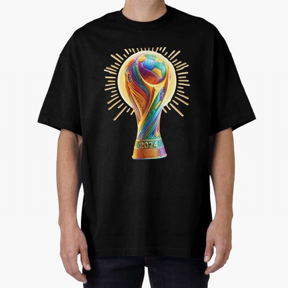 Golden Illuminating Cup Classic T-Shirt Enjoy the Biggest Football Party of FIFA World Cup 2026 USA Canada Mexico for Fans of Haaland and Mbappe and Brazil, Bringing Fan Favorite Moments, National Team Passion, Big Match Drama and Soccer History;