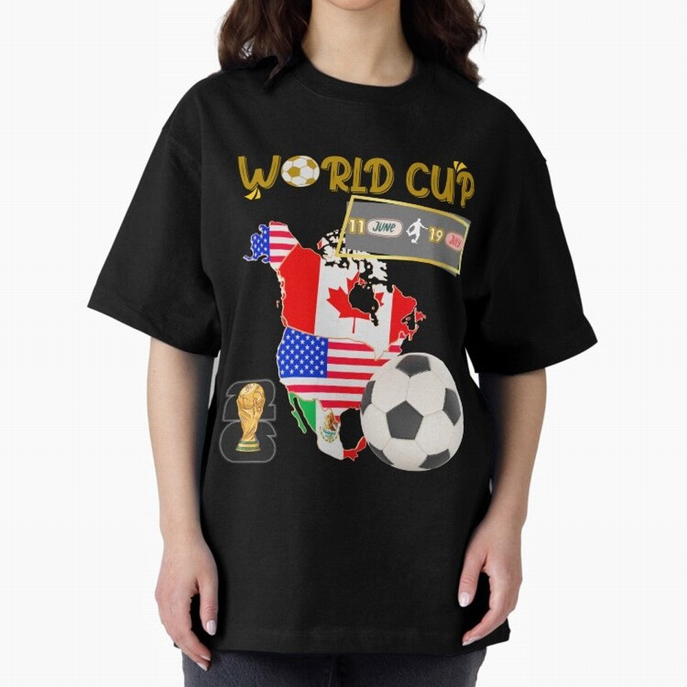 World Cup 2026 North America USA Canada Mexico Soccer Fan Classic T-Shirt Experience the Global Stage of Match Day Hype around FIFA World Cup 2026, Neymar, Haaland and Cristiano Ronaldo, Spain and Netherlands, Global Supporter Spirit, Legendary