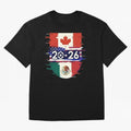 Glitched United 2026 - North America Emblem Cup Classic T-Shirt Make Game Day About FIFA World Cup 2026 USA Canada Mexico for Fans of CR7 and Messi and Argentina, France and Brazil, Bringing Stadium Memories, Football Loyalty, International Chants