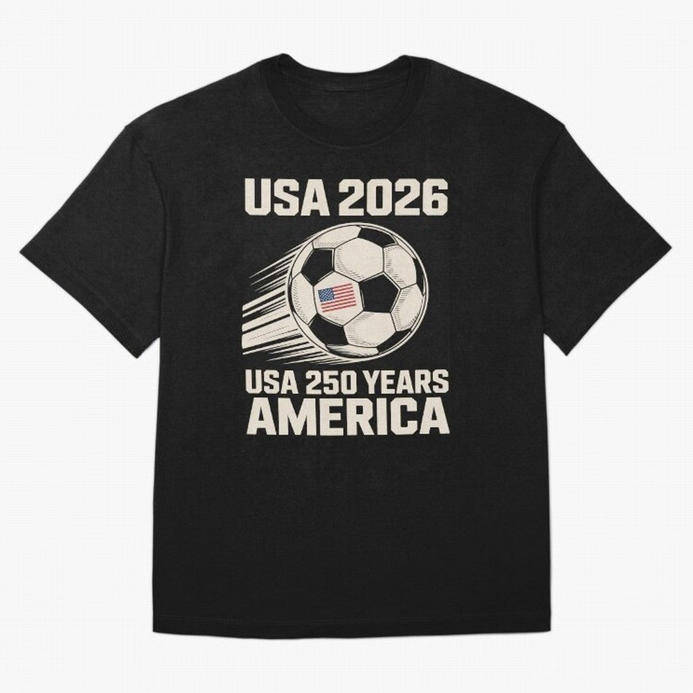 Usa 2026 Soccer 250 Years Women Kids 4th of July Classic T-Shirt Bring Match Day Fire to FIFA World Cup 2026 USA Canada Mexico Highlighting CR7, Argentina Energy, Sports Nostalgia, International Competition, Famous Players and Unforgettable