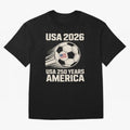 Usa 2026 Soccer 250 Years Women Kids 4th of July Classic T-Shirt Bring Match Day Fire to FIFA World Cup 2026 USA Canada Mexico Highlighting CR7, Argentina Energy, Sports Nostalgia, International Competition, Famous Players and Unforgettable