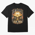The Pilgrimage World Cup 2026 Soccer T-Shirt Classic T-Shirt Upgrade FIFA World Cup 2026 USA Canada Mexico Centered on Messi, CR7 and Mbappe, Spain Energy, Retro Football Energy, Iconic Rivalries, Trophy Chase Drama and Stadium Atmosphere; Perfect