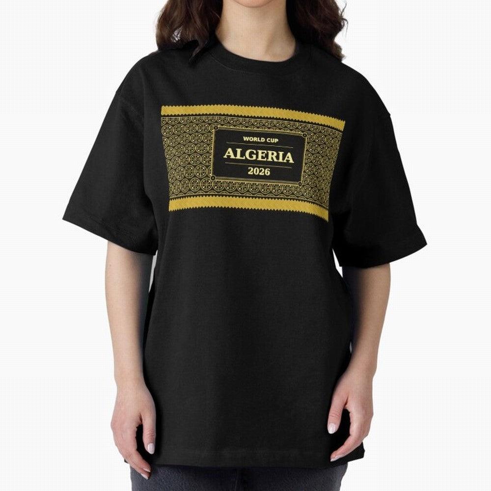 Algeria Football Fan 2026 Black Gold Luxury ¡ª Soccer Fan Gift Classic T-Shirt Honor Football Greatness during Global Football Passion for FIFA World Cup 2026, Made for Mbappe and Neymar, Portugal, Stadium Chants, National Pride, Trophy Dreams and