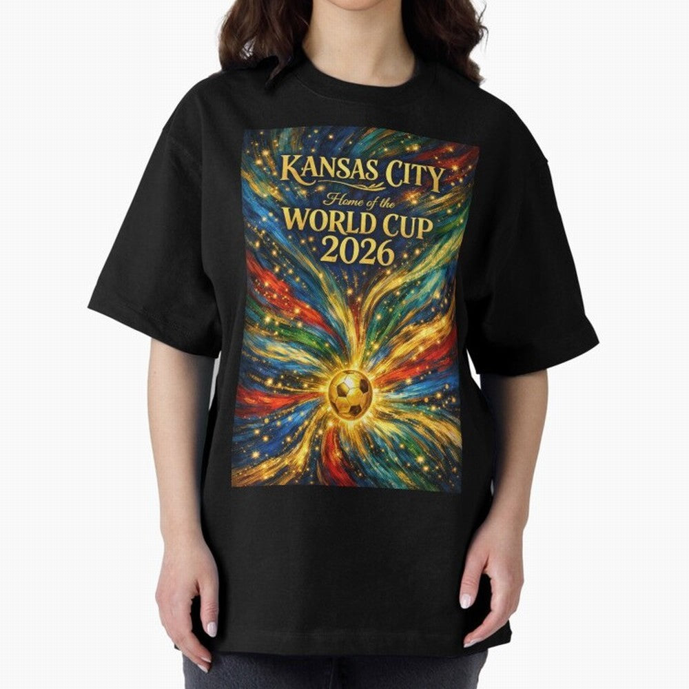 Kansas City World Cup 2026 Starburst Soccer Poster ¡ª Van Gogh Fluid Art Print Classic T-Shirt Represent the Passion of the FIFA World Cup 2026 USA Canada Mexico Journey through Neymar, Haaland and Cristiano Ronaldo Highlights, Germany Pride,