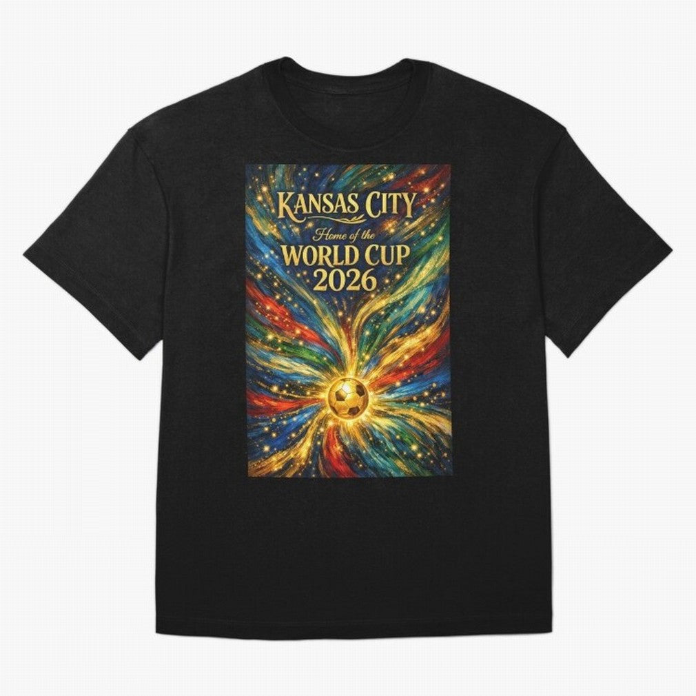 Kansas City World Cup 2026 Starburst Soccer Poster ¡ª Van Gogh Fluid Art Print Classic T-Shirt Represent the Passion of the FIFA World Cup 2026 USA Canada Mexico Journey through Neymar, Haaland and Cristiano Ronaldo Highlights, Germany Pride,