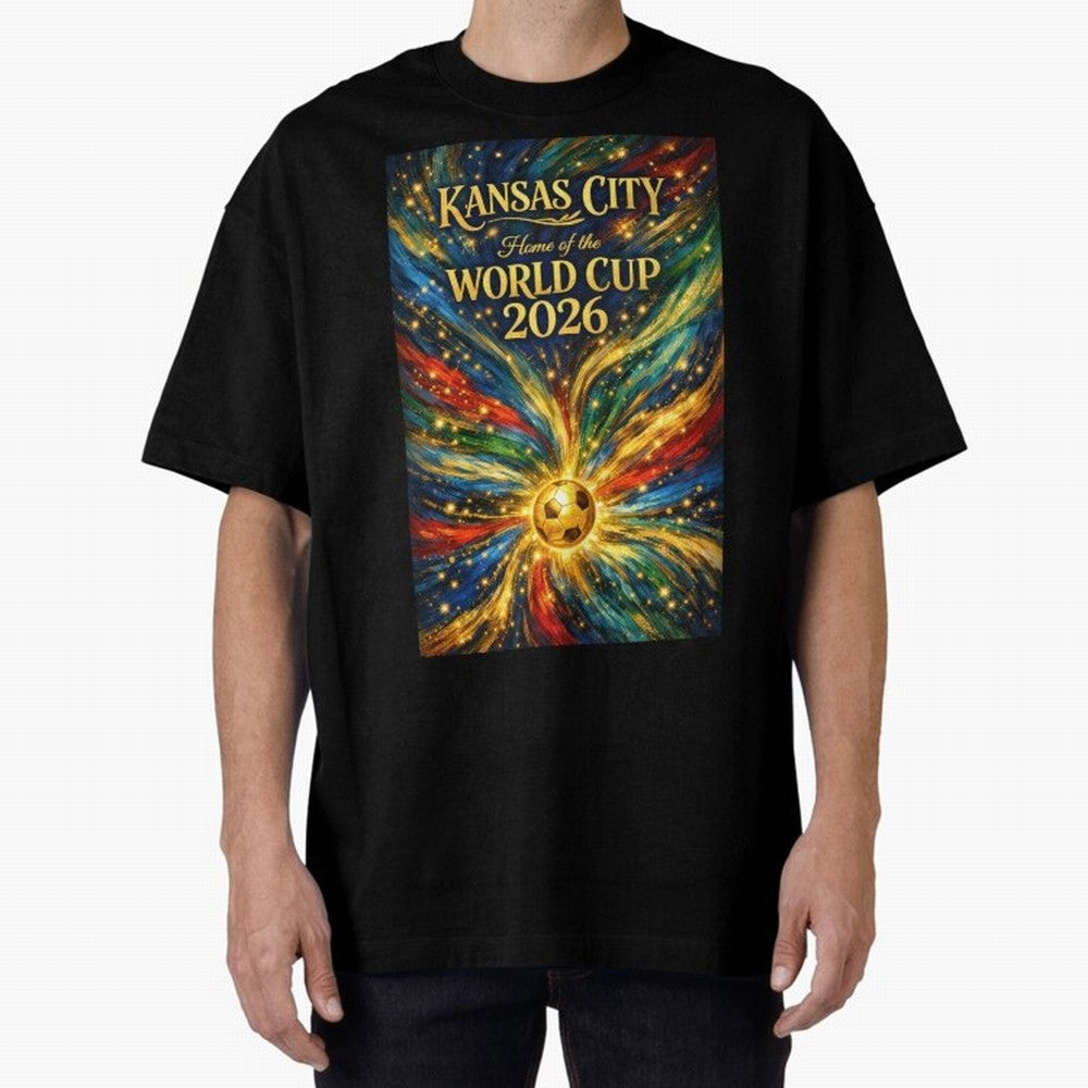 Kansas City World Cup 2026 Starburst Soccer Poster ¡ª Van Gogh Fluid Art Print Classic T-Shirt Represent the Passion of the FIFA World Cup 2026 USA Canada Mexico Journey through Neymar, Haaland and Cristiano Ronaldo Highlights, Germany Pride,