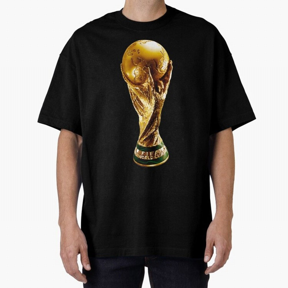 SOCCER TROPHY Classic T-Shirt Enjoy the Biggest Football Party of Global Football Passion for FIFA World Cup 2026 USA Canada Mexico, Highlighting Mbappe, Argentina, Vintage Soccer Flavor, Modern Football Stars, National Flags and Final Night
