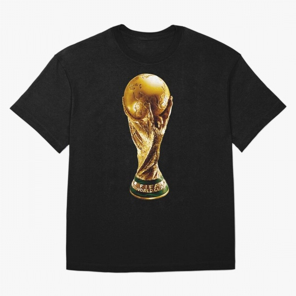 SOCCER TROPHY Classic T-Shirt Enjoy the Biggest Football Party of Global Football Passion for FIFA World Cup 2026 USA Canada Mexico, Highlighting Mbappe, Argentina, Vintage Soccer Flavor, Modern Football Stars, National Flags and Final Night