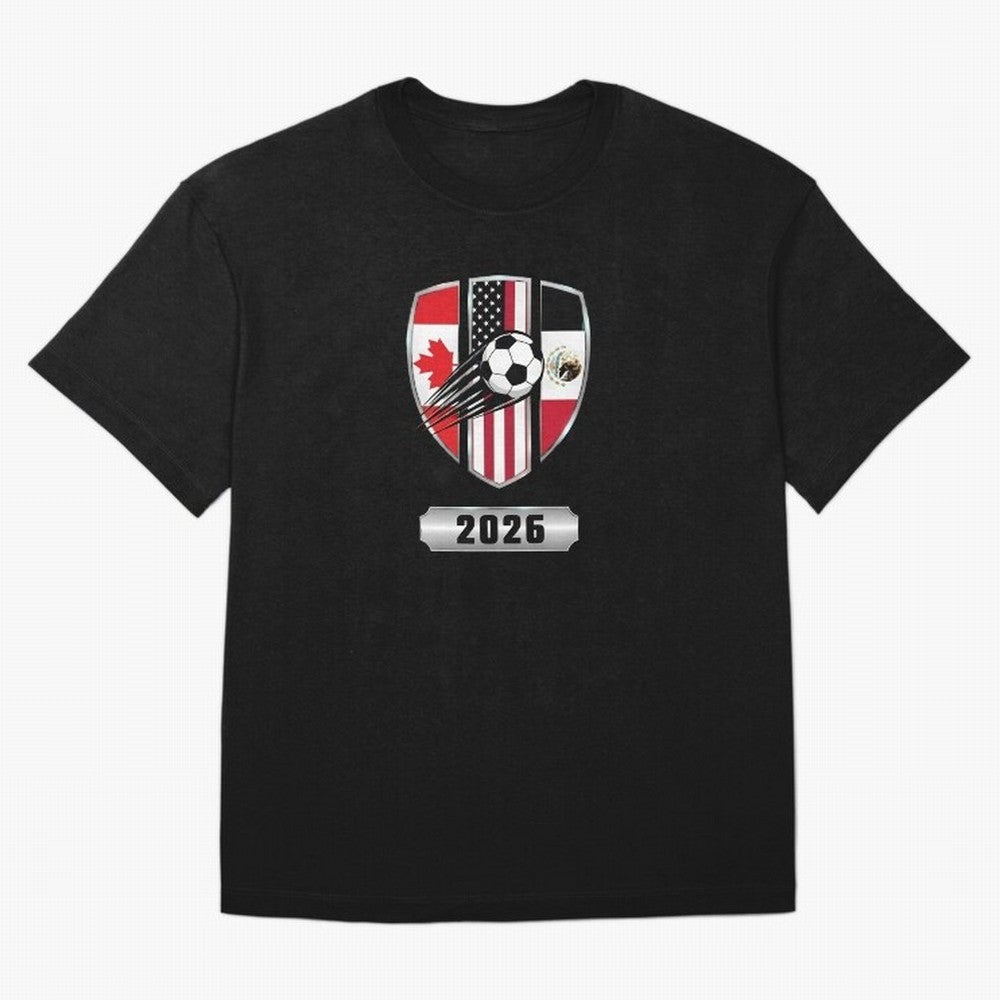 North United America Shield 2026 Cup T-Shirt_82794382 Classic T-Shirt Bring Stadium Energy to the FIFA World Cup 2026 Journey through Messi, CR7 and Mbappe Highlights, Brazil Pride, Worldwide Fan Energy, Dramatic Goals, Stadium Lights and