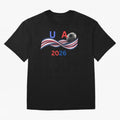 USA 2026 Soccer Ball With Waving Flag - United States Football Team Support? Classic T-Shirt Celebrate Football Dreams Across FIFA World Cup 2026 Built around Cristiano Ronaldo, Haaland and CR7, Brazil Energy, Vintage Soccer Flavor, Modern Football