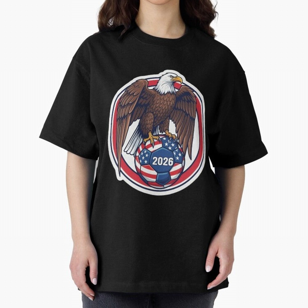 USA Eagle Soccer 2026 ¨C American Pride Football Design Classic T-Shirt Create FIFA World Cup 2026 for Fans of Messi, Neymar and Mbappe and Spain, Bringing Championship Spirit, Famous Goals, Roaring Crowds and International Football Unity; Great