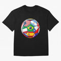 Soccer with various flags Classic T-Shirt Relive the Noise and Pride of the FIFA World Cup 2026 USA Canada Mexico Journey through Neymar Highlights, England Pride, Match Day Excitement, Supporter Culture, Golden Goals and Global Football Passion;