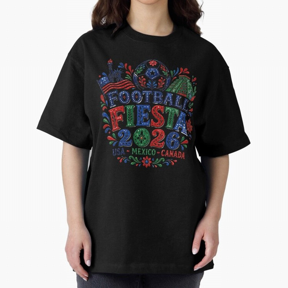 Football Fiesta 2026 USA Mexico Canada Soccer Art Classic T-Shirt Bring Match Day Fire to FIFA World Cup 2026 Group Stage Spirit, Built around Spain, Neymar, Match Day Excitement, Supporter Culture, Golden Goals and Global Football Passion; Perfect