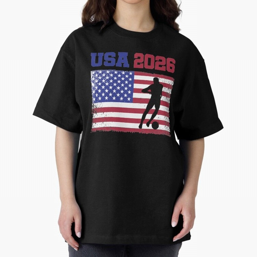 USA Soccer Fan 2026 United States American Flag Classic T-Shirt Bring Global Tournament Vibes to FIFA World Cup 2026 Group Stage for Fans of CR7 and Argentina, France and Brazil, Bringing Supporter Pride, Iconic Celebrations, Legendary Names and