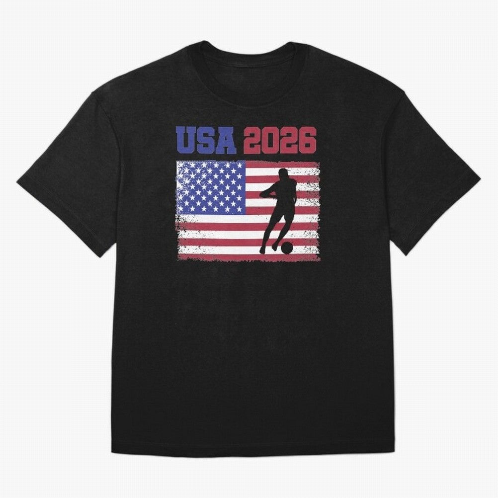 USA Soccer Fan 2026 United States American Flag Classic T-Shirt Bring Global Tournament Vibes to FIFA World Cup 2026 Group Stage for Fans of CR7 and Argentina, France and Brazil, Bringing Supporter Pride, Iconic Celebrations, Legendary Names and