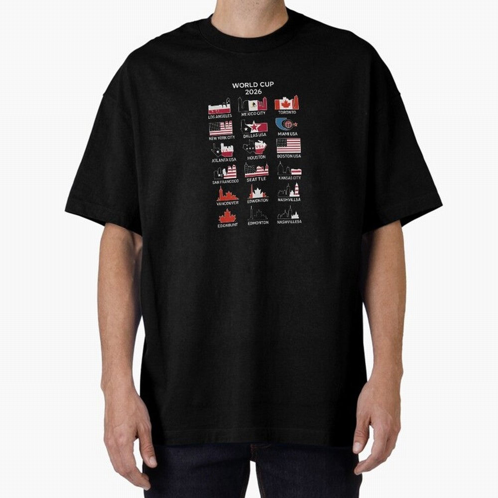 World Cup 2026 Host Cities T-Shirt_84292126 Classic T-Shirt Show Fan Pride Across Global Football Passion for FIFA World Cup 2026 Group Stage, Connected to Messi, CR7 and Mbappe, France and Portugal, Soccer Culture, Superstar Moments, National Team