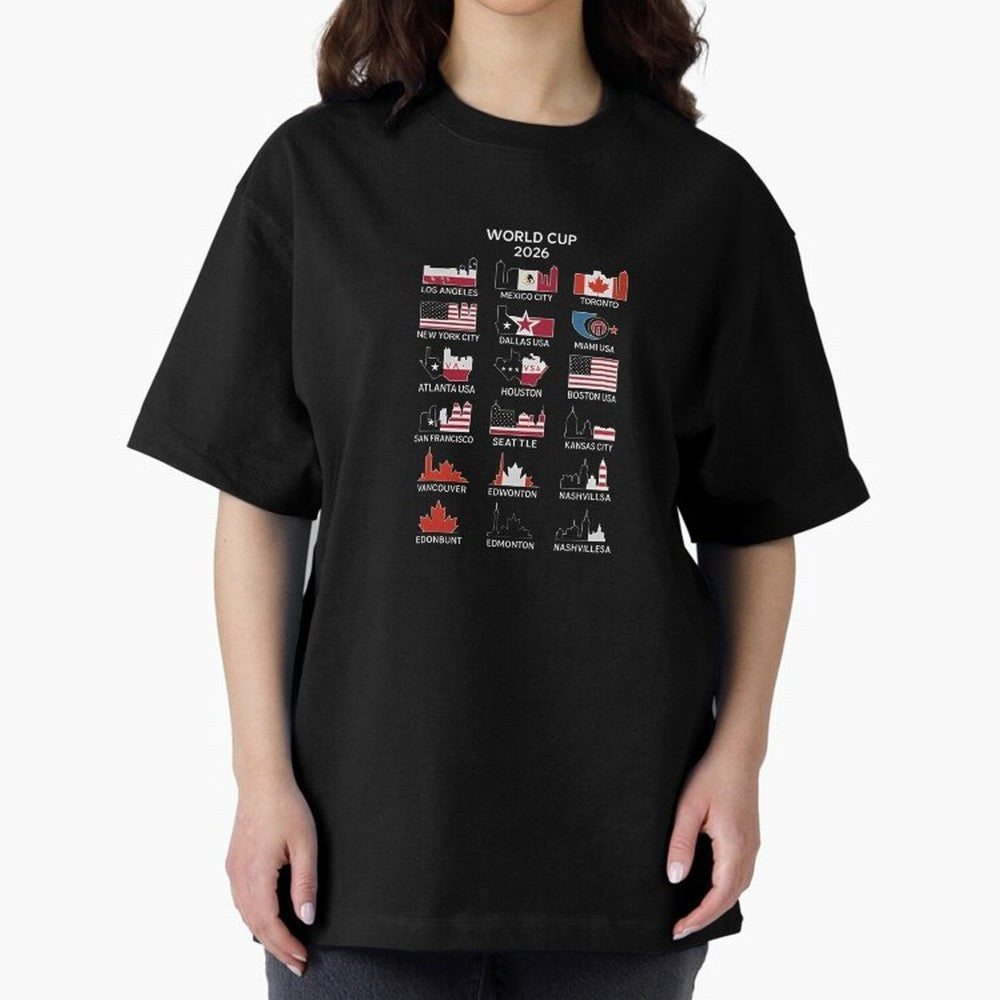 World Cup 2026 Host Cities T-Shirt_84292126 Classic T-Shirt Show Fan Pride Across Global Football Passion for FIFA World Cup 2026 Group Stage, Connected to Messi, CR7 and Mbappe, France and Portugal, Soccer Culture, Superstar Moments, National Team